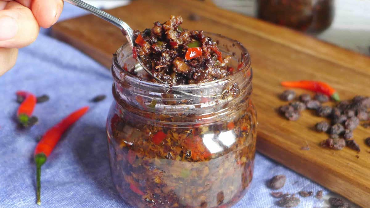 A jar of black bean sauce