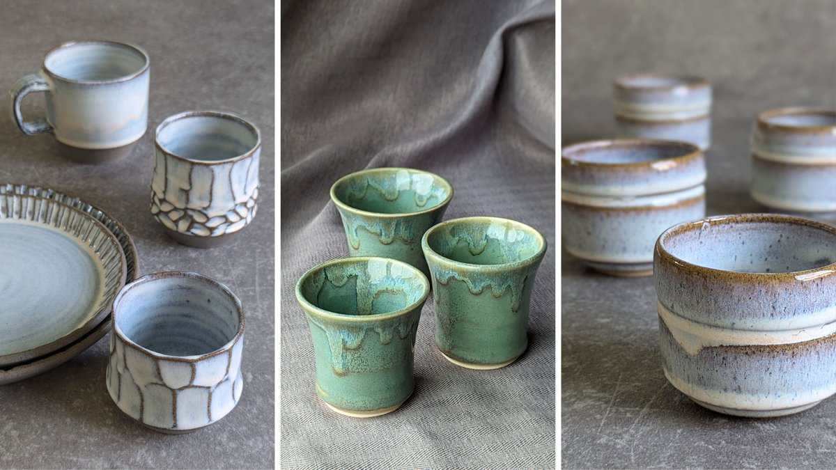 Ceramic items made by Wei Guo.