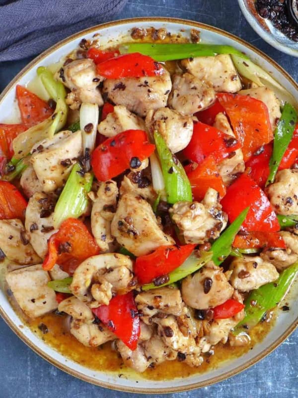 chicken with black bean sauce.