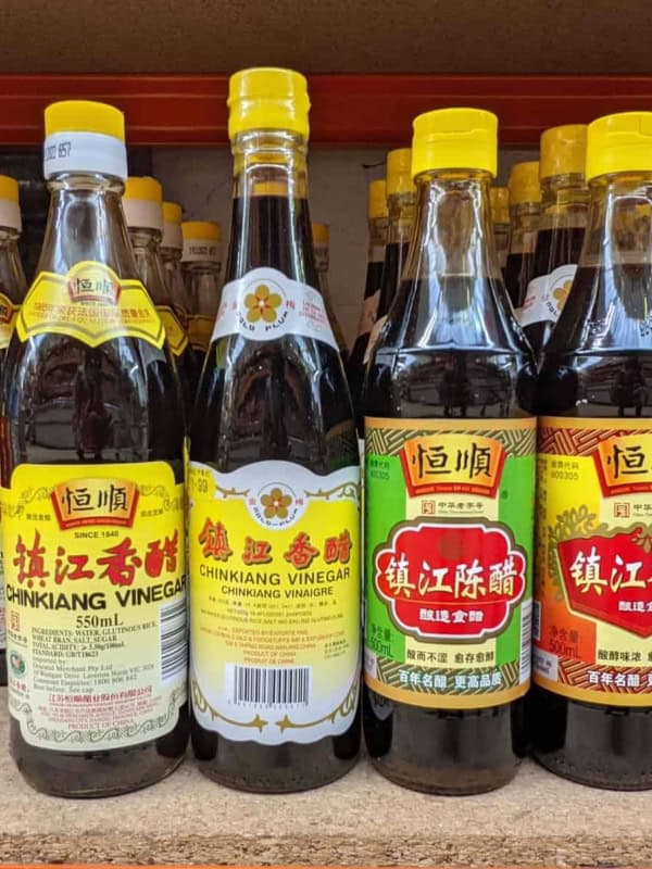 Four bottles of black rice vinegar