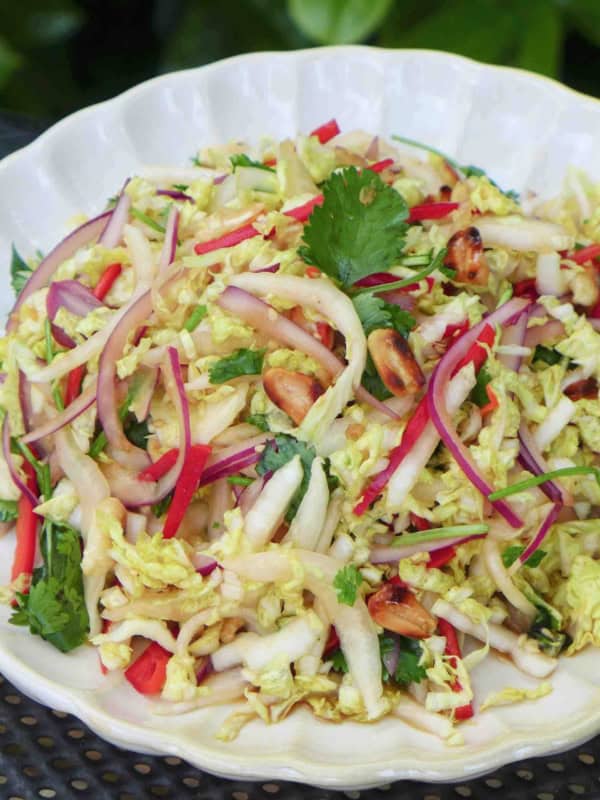 Chinese Napa Cabbage on a plate.