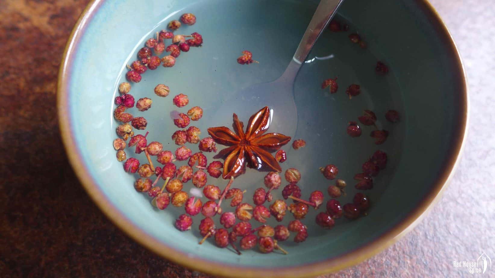 spices in water
