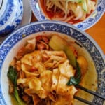 Biang Biang noodles and cold skin noodles.