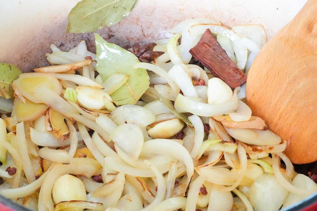 frying aromatics and spices.