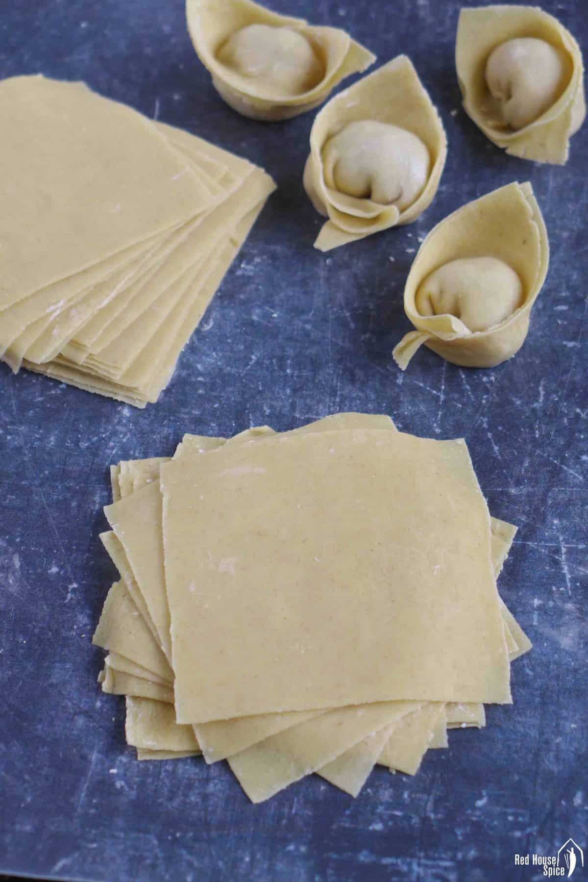 wontons wrappers and wontons.