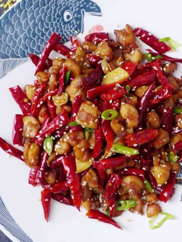 deep-fried chicken with chillis and Sichuan pepper