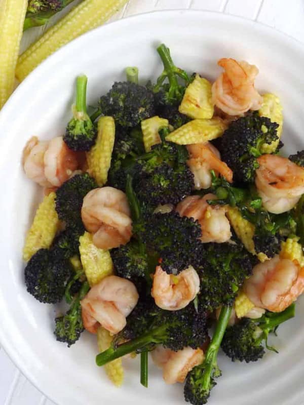 stir-fried shrimp with broccoli