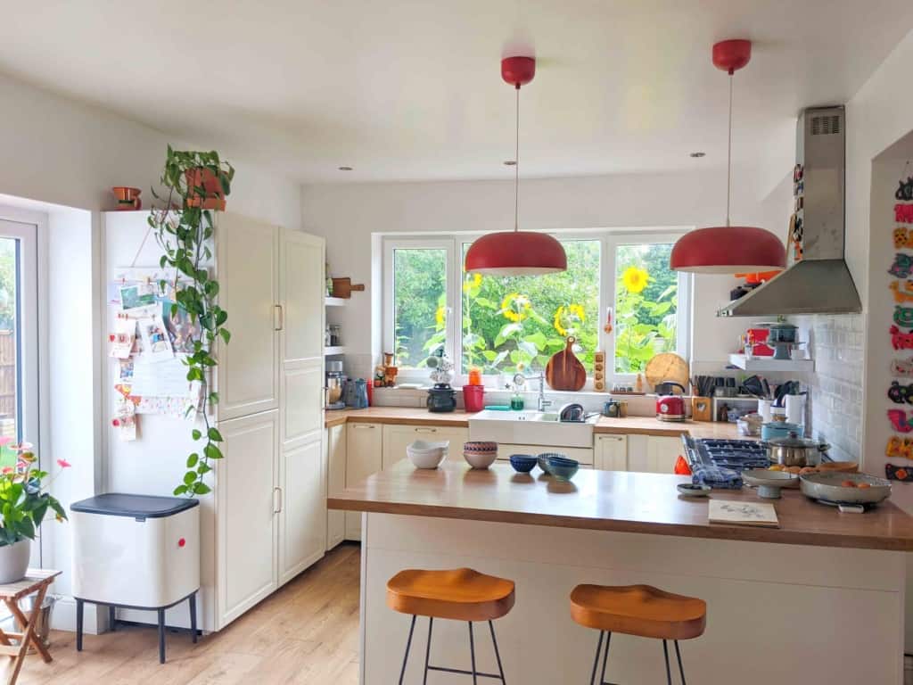red house kitchen.