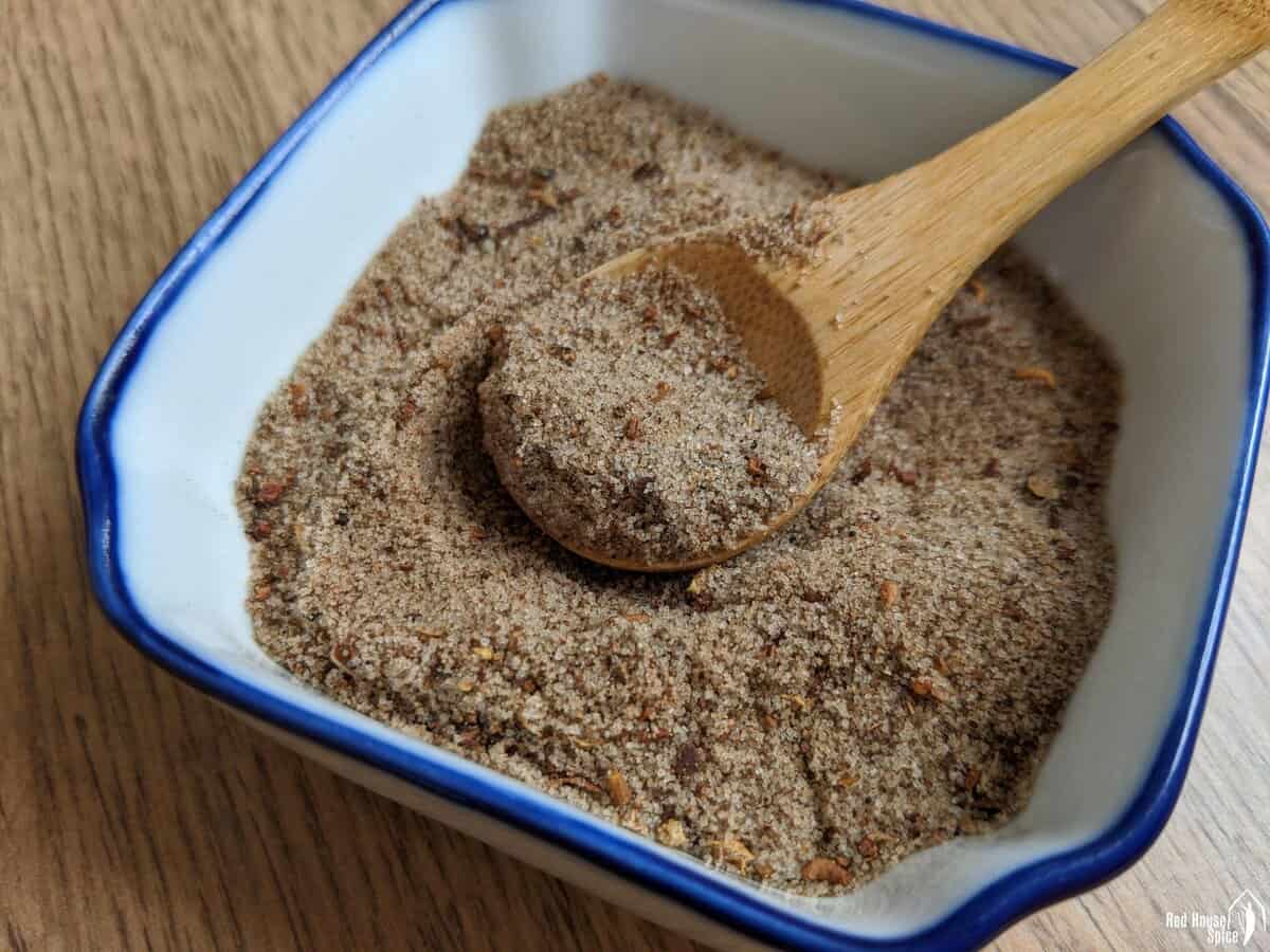 Chinese salt and pepper seasoning in a plate