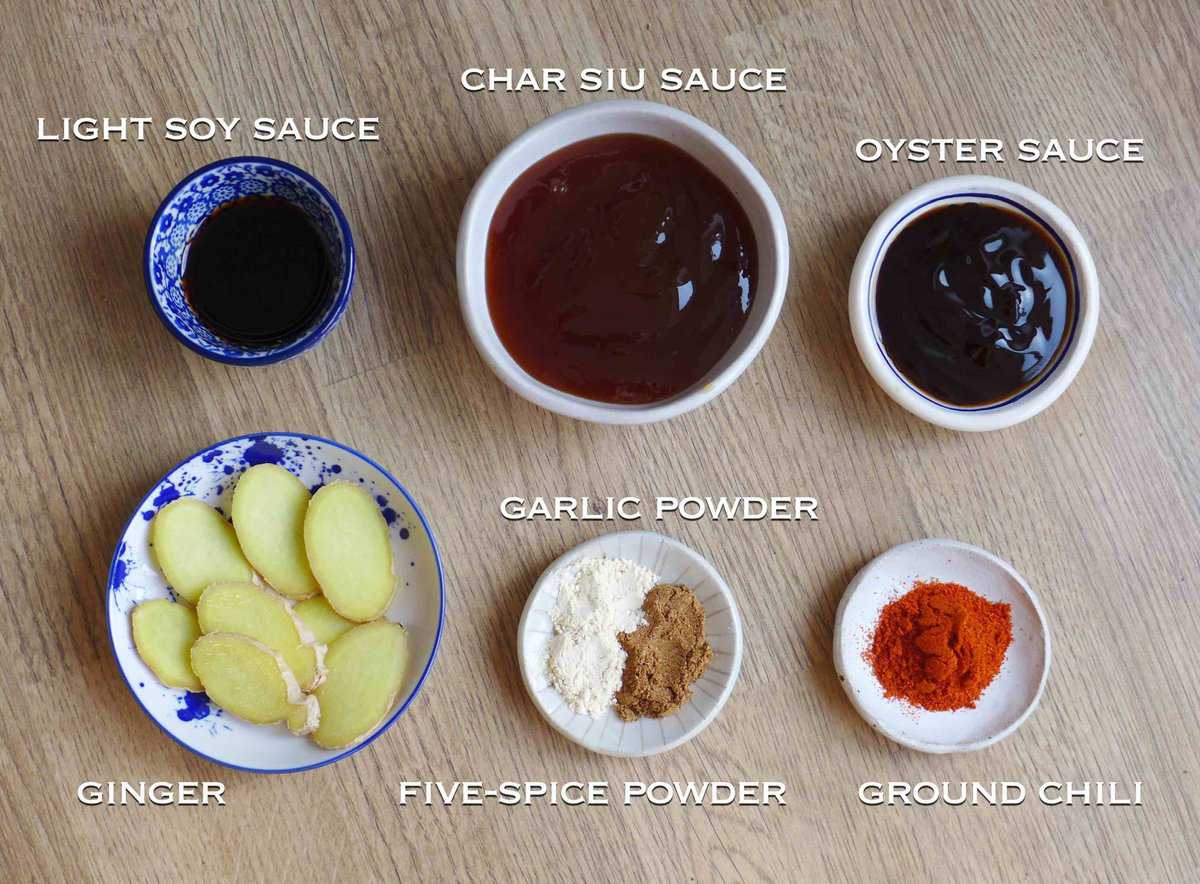 seasonings for Chinese BBQ ribs.