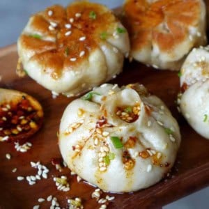 Sheng Jiang Bao with chili oil
