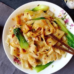 A plate of Xi'an Biang Biang noodles
